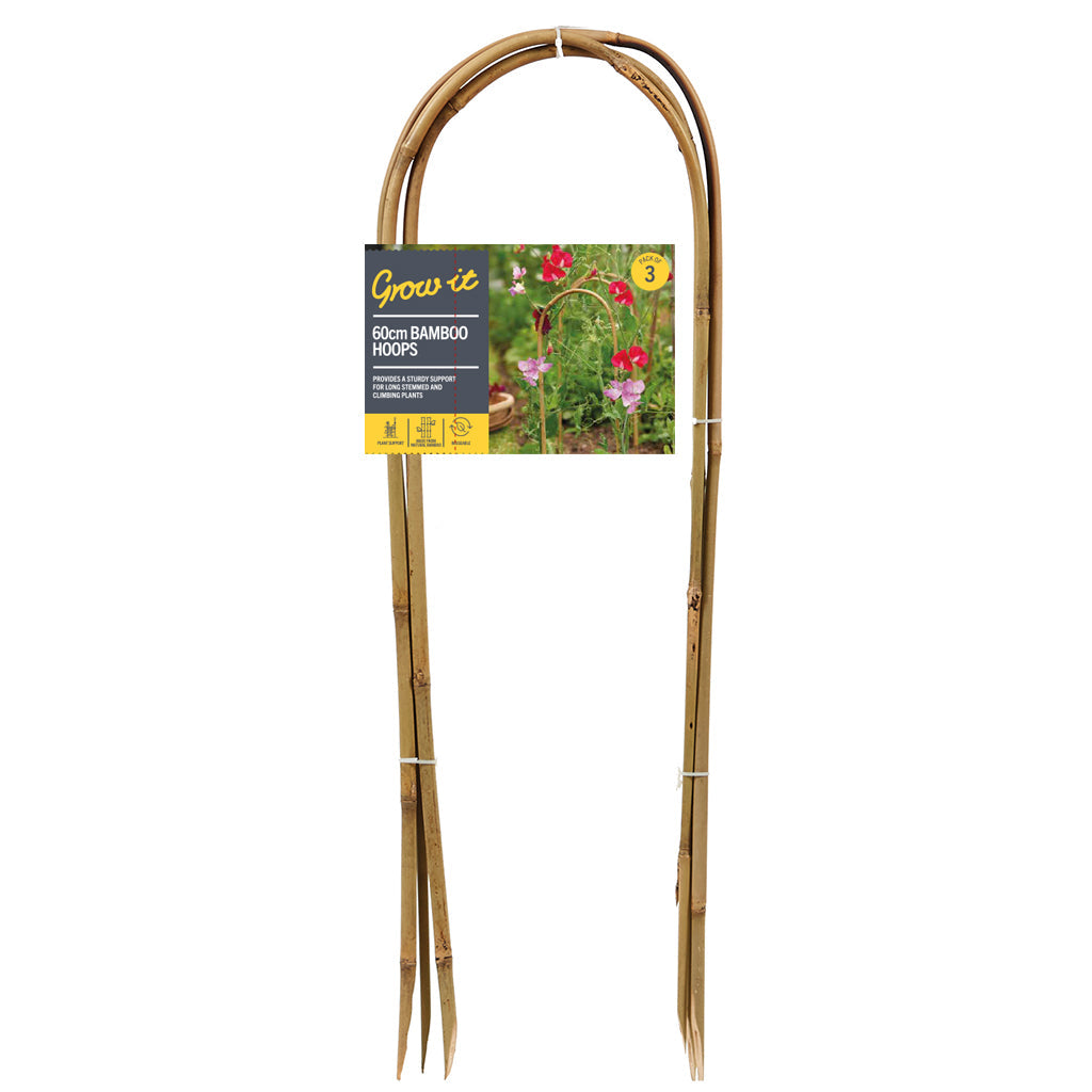 Grow It - Bambubågar för stöd till växter - Blomhållare- 60 cm Gardman 