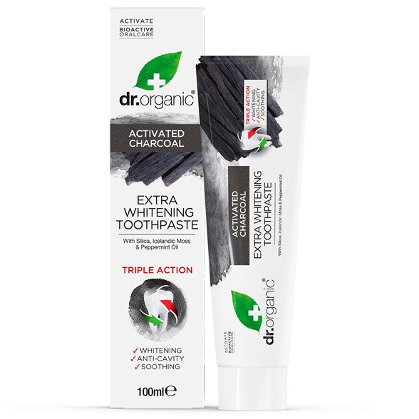 Dr. Organic Toothpaste - Tandkräm - charcoal - 100ml Dr. Organic 