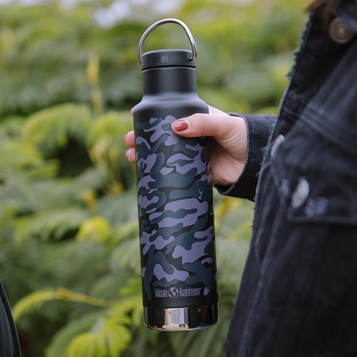 Klean Kanteen - 592ml Isoleret Vattenflaska Classic - Black Camo Klean Kanteen 