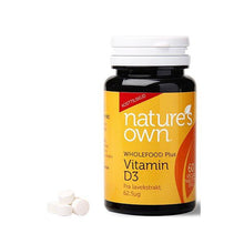 Ladda upp bild till gallerivisning, Nature&#39;s Own Vitamin D3 vegan extraherad från lavextrakt (60 st) Natures Own 
