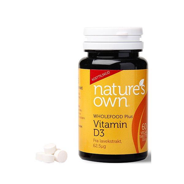 Nature's Own Vitamin D3 vegan extraherad från lavextrakt (60 st) Natures Own 