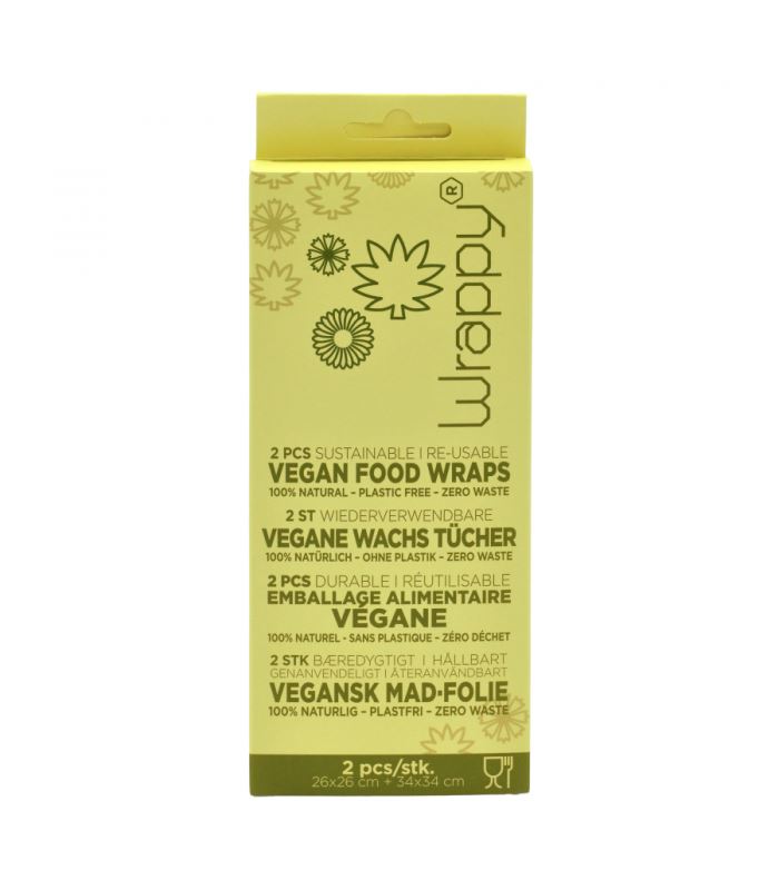 Wrappy - Vegan återvinningsbar livsmedelsförpackning - 2 st Wrappy 