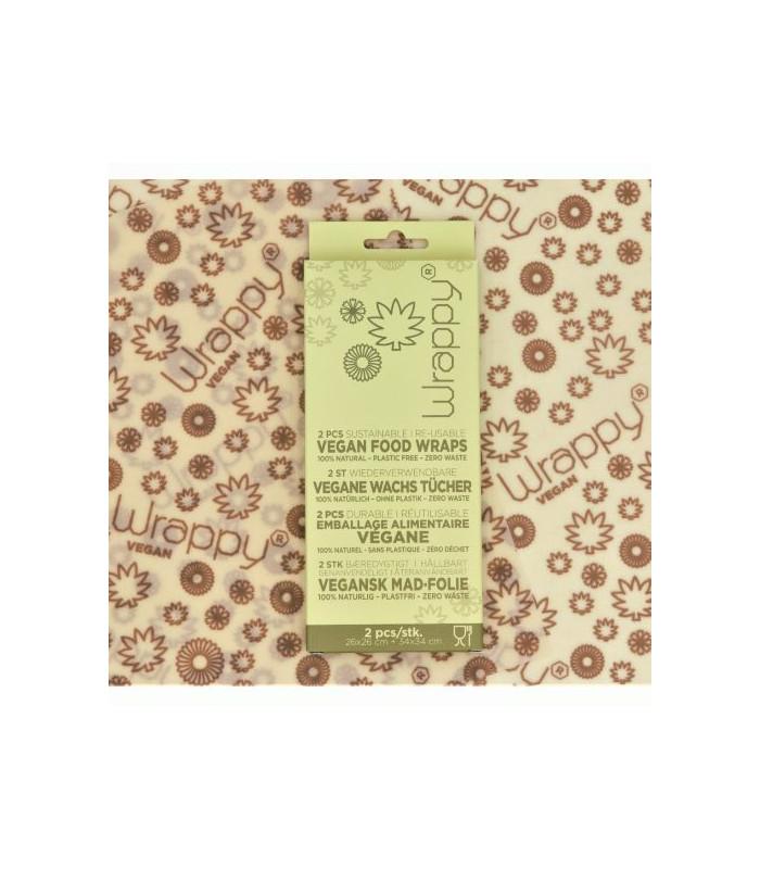 Wrappy - Vegan återvinningsbar livsmedelsförpackning - 2 st Wrappy 